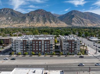 Aerial view of neighborhood